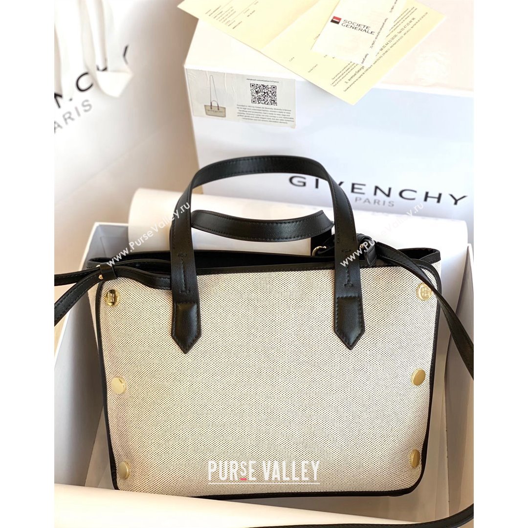 Givenchy Mini Bond White Canvas Tote bag Black 2021 (YS-21091323)