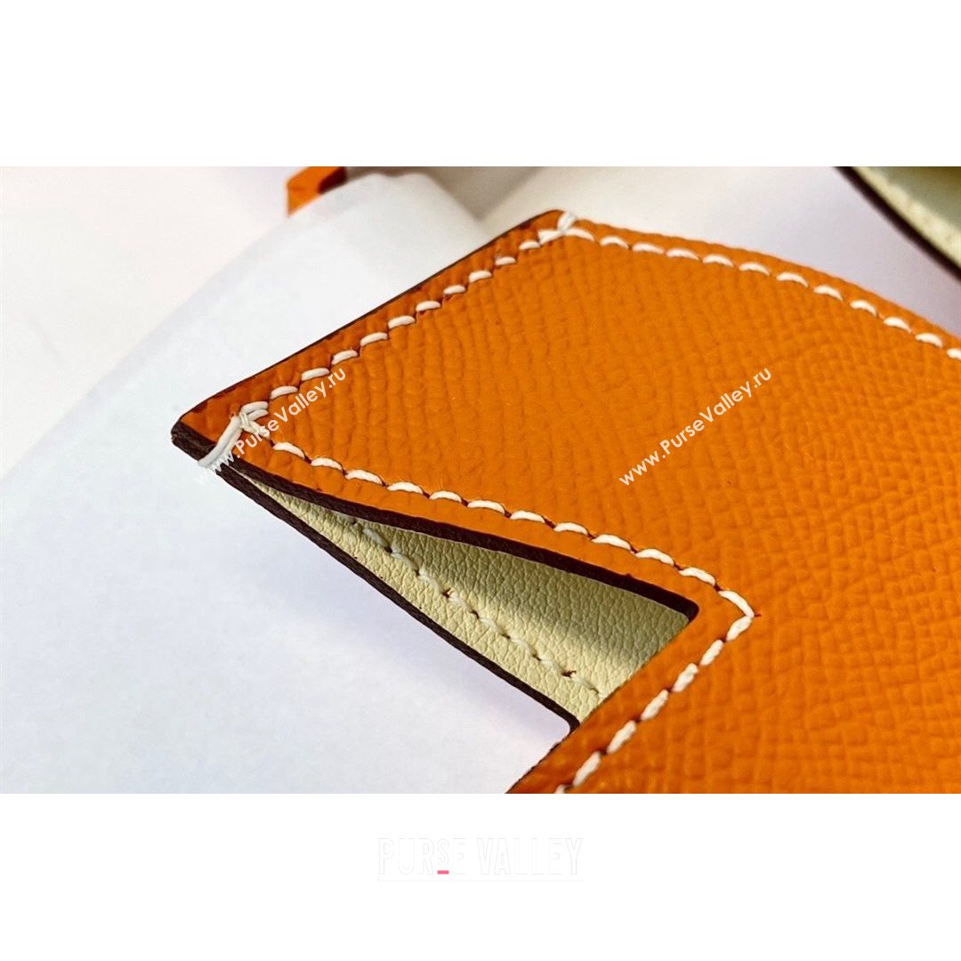 Hermes H-Tag Epsom Calfskin Phone Case Orange 2021 (HY-21082108)