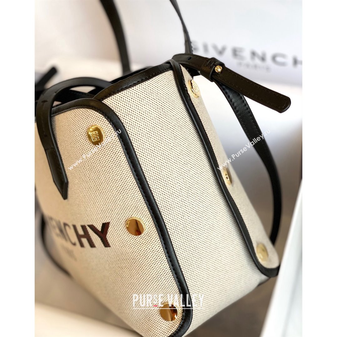 Givenchy Mini Bond White Canvas Tote bag Black 2021 (YS-21091323)