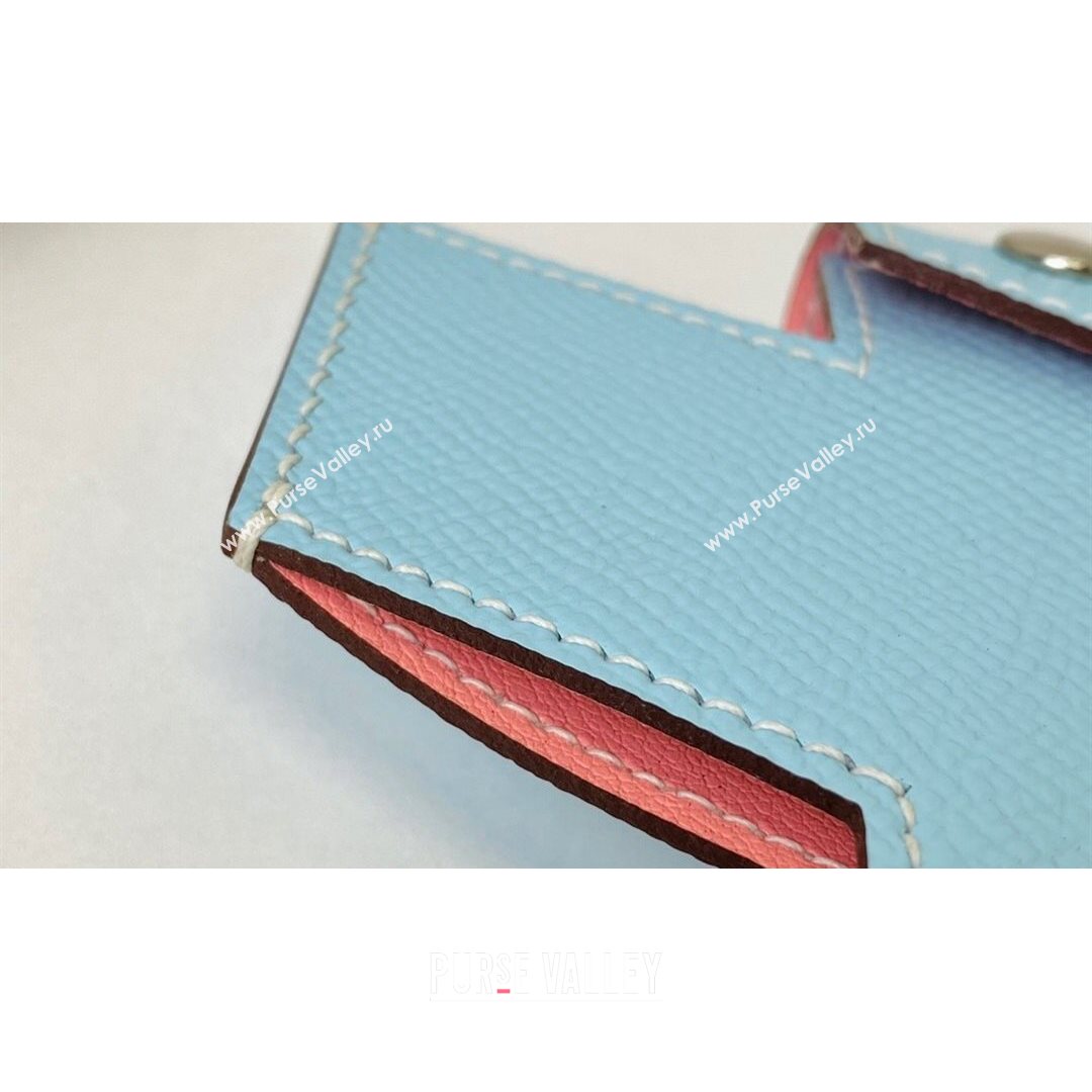 Hermes H-Tag Epsom Calfskin Phone Case Light Blue 2021 (HY-21082109)