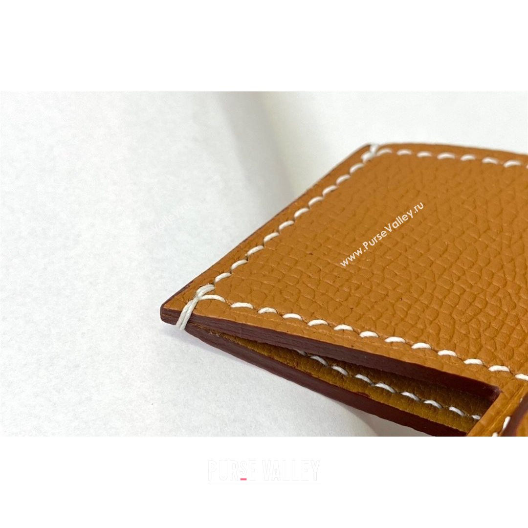 Hermes H-Tag Epsom Calfskin Phone Case Golden Brown 2021 (HY-21082110)