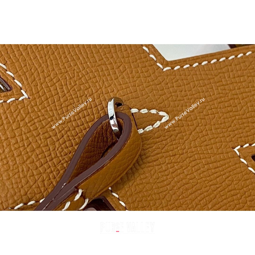 Hermes H-Tag Epsom Calfskin Phone Case Golden Brown 2021 (HY-21082110)