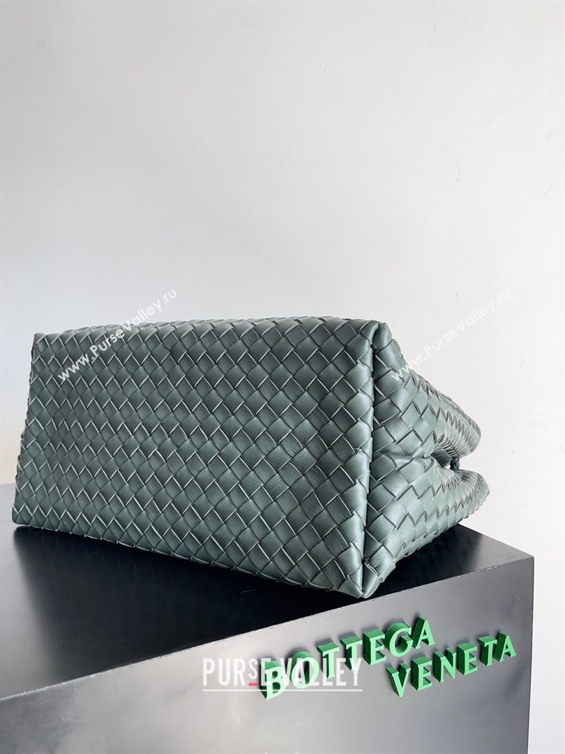 Bottega Veneta Large Andiamo Top Handle Bag in Intrecciato Suede Leather 743575 Deep Green 2024 (MS-24042920)