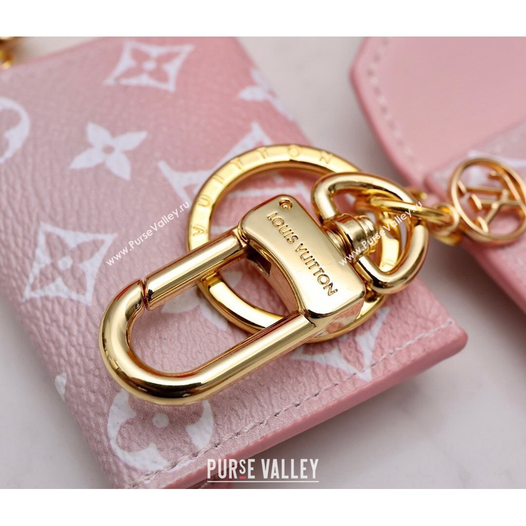 Louis Vuitton Kirigami Pouch Bag Charm and Key Holder Gradient Monogram Canvas Pink 2021 (HY-21082114)