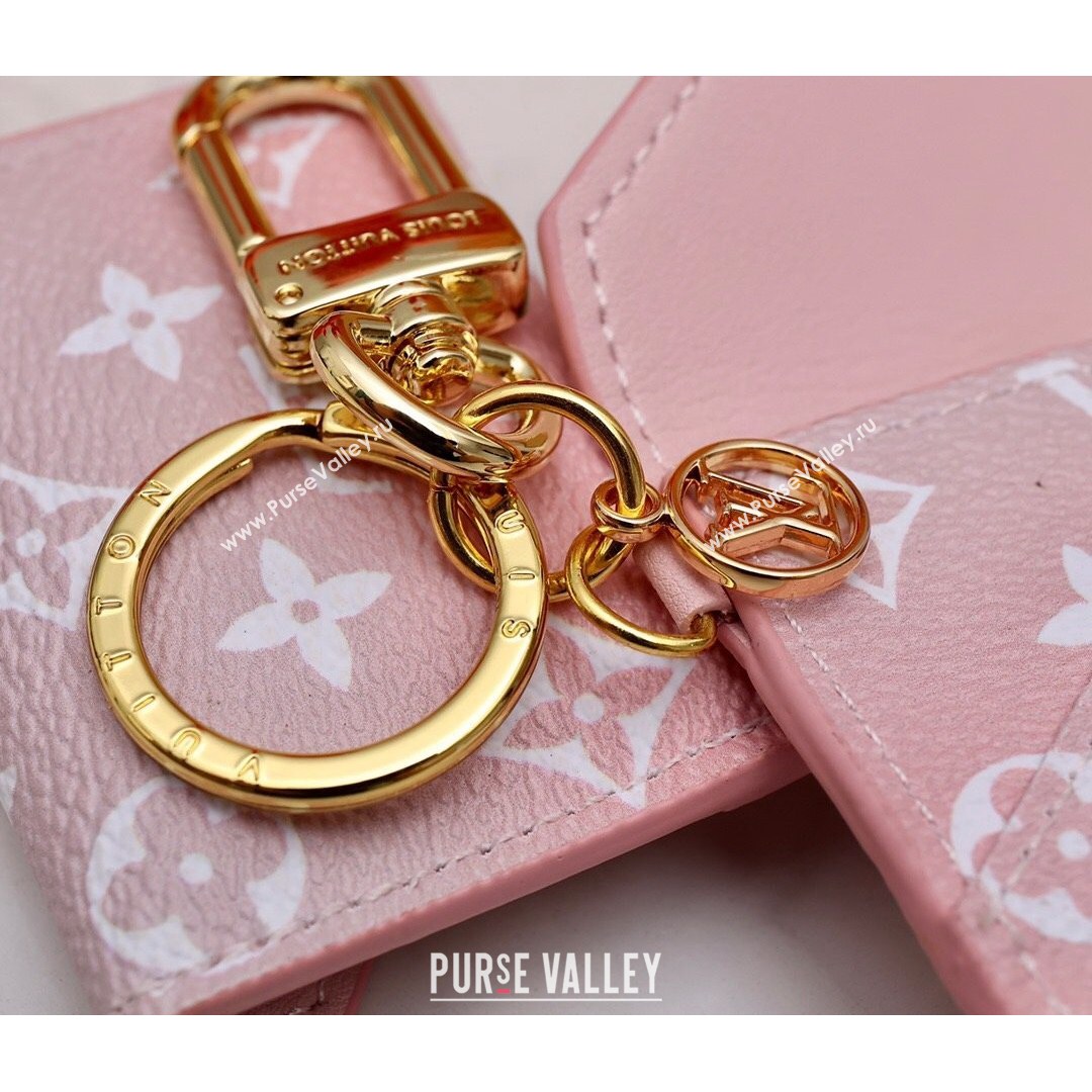 Louis Vuitton Kirigami Pouch Bag Charm and Key Holder Gradient Monogram Canvas Pink 2021 (HY-21082114)