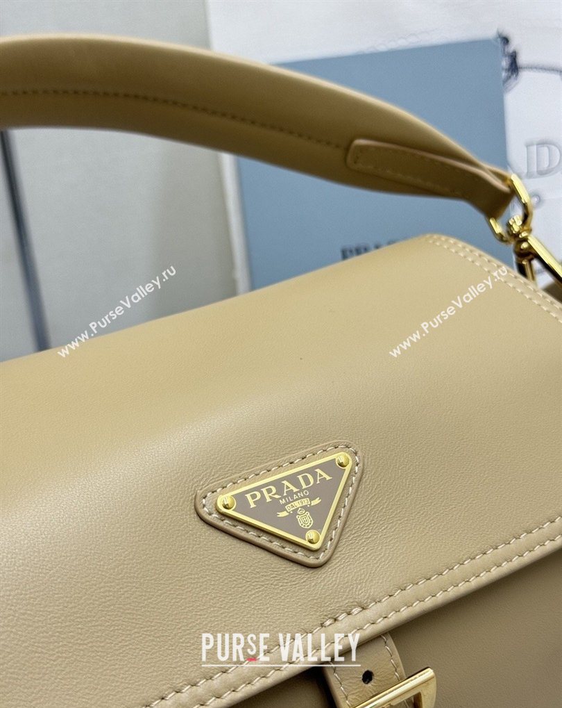 Prada Explore medium nappa leather shoulder bag with flap Apricot 2026 1BD394 (YZ-260410130)