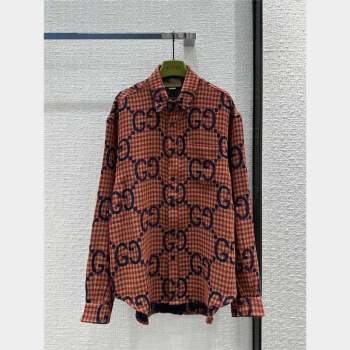 Gucci GG Shirt G102042 Red 2023 (Q-23102042)