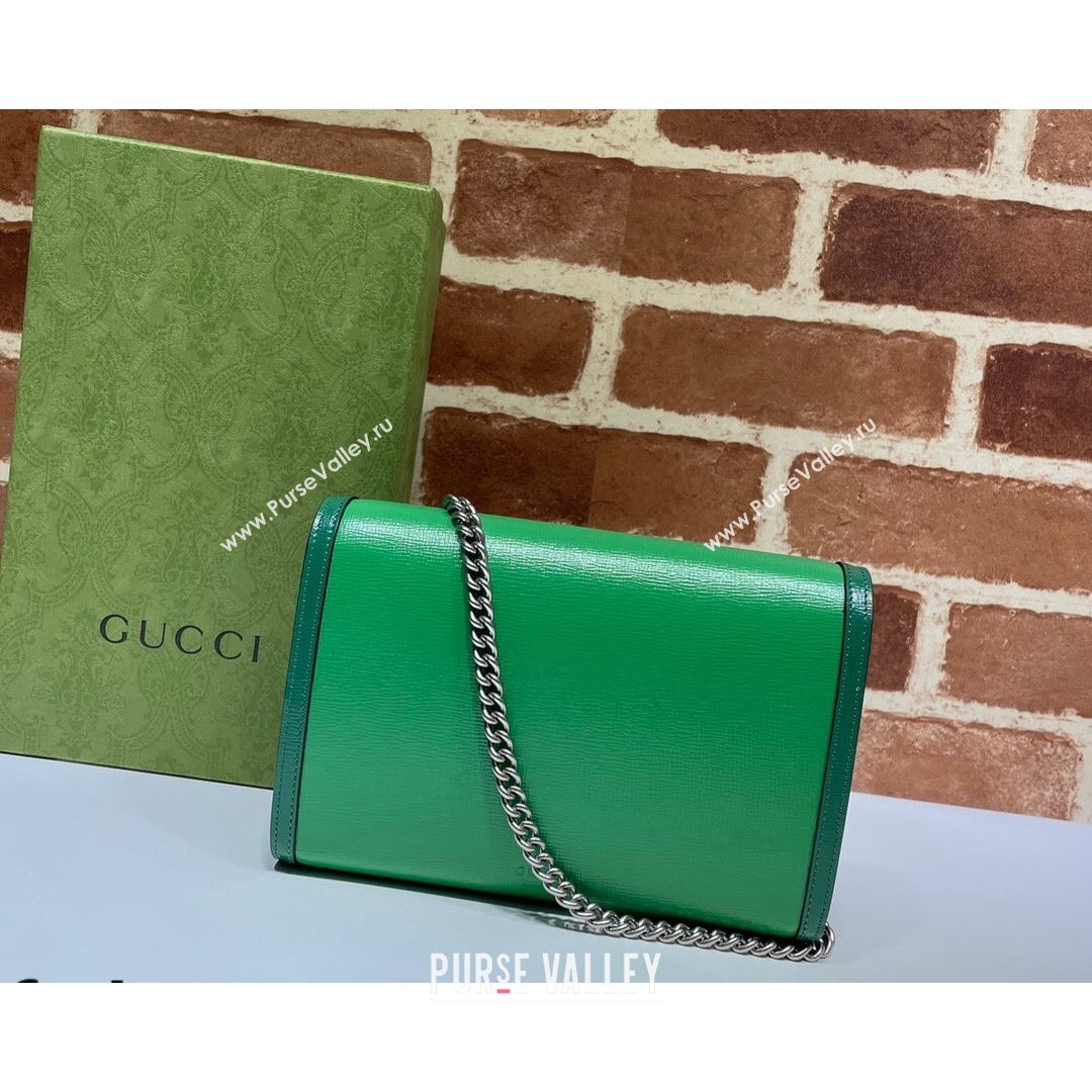 Gucci Dionysus Leather Mini Chain Bag 401231 Bright Green 2021 (DLH-21072603)