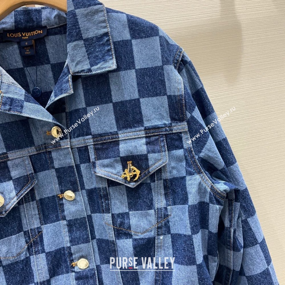 Louis Vuitton Denim Jacket LV11209 Blue 2024 (Q-2411209)