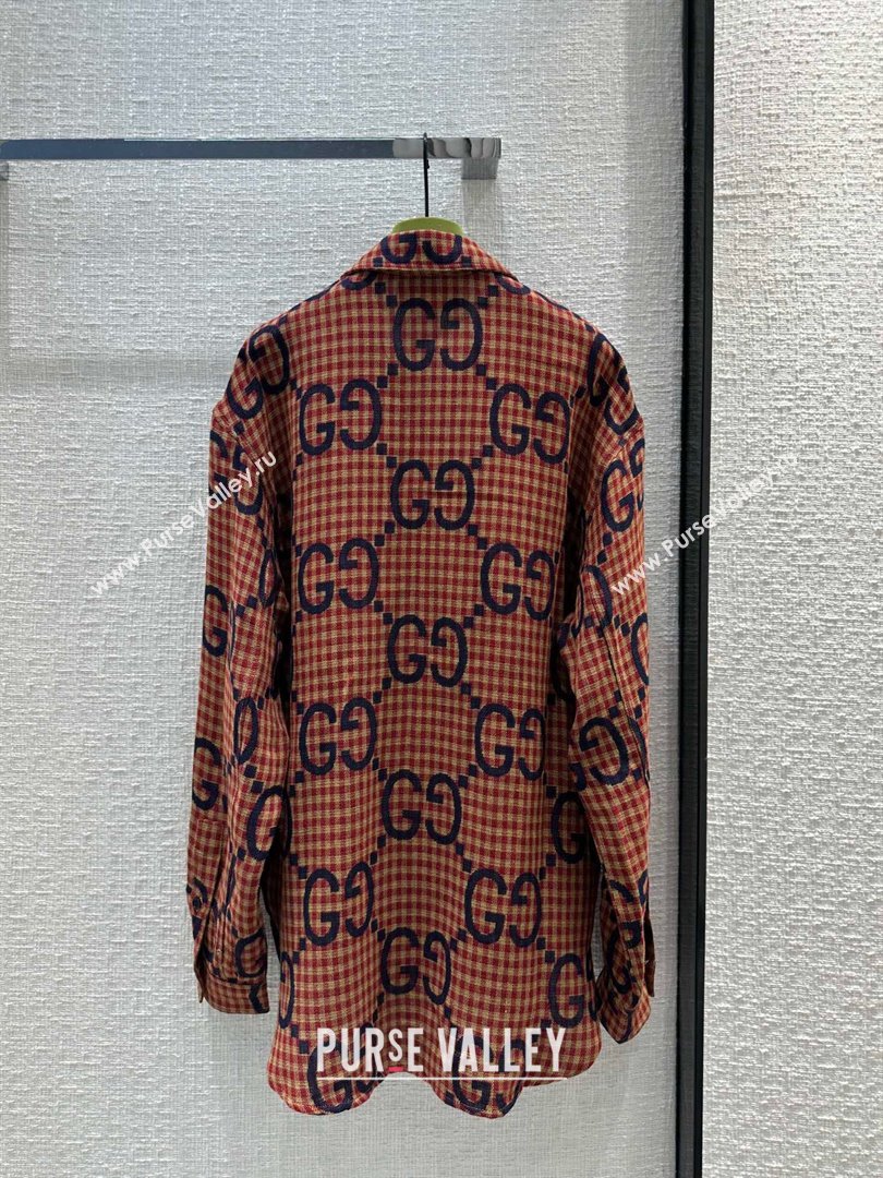 Gucci GG Shirt G102042 Red 2023 (Q-23102042)