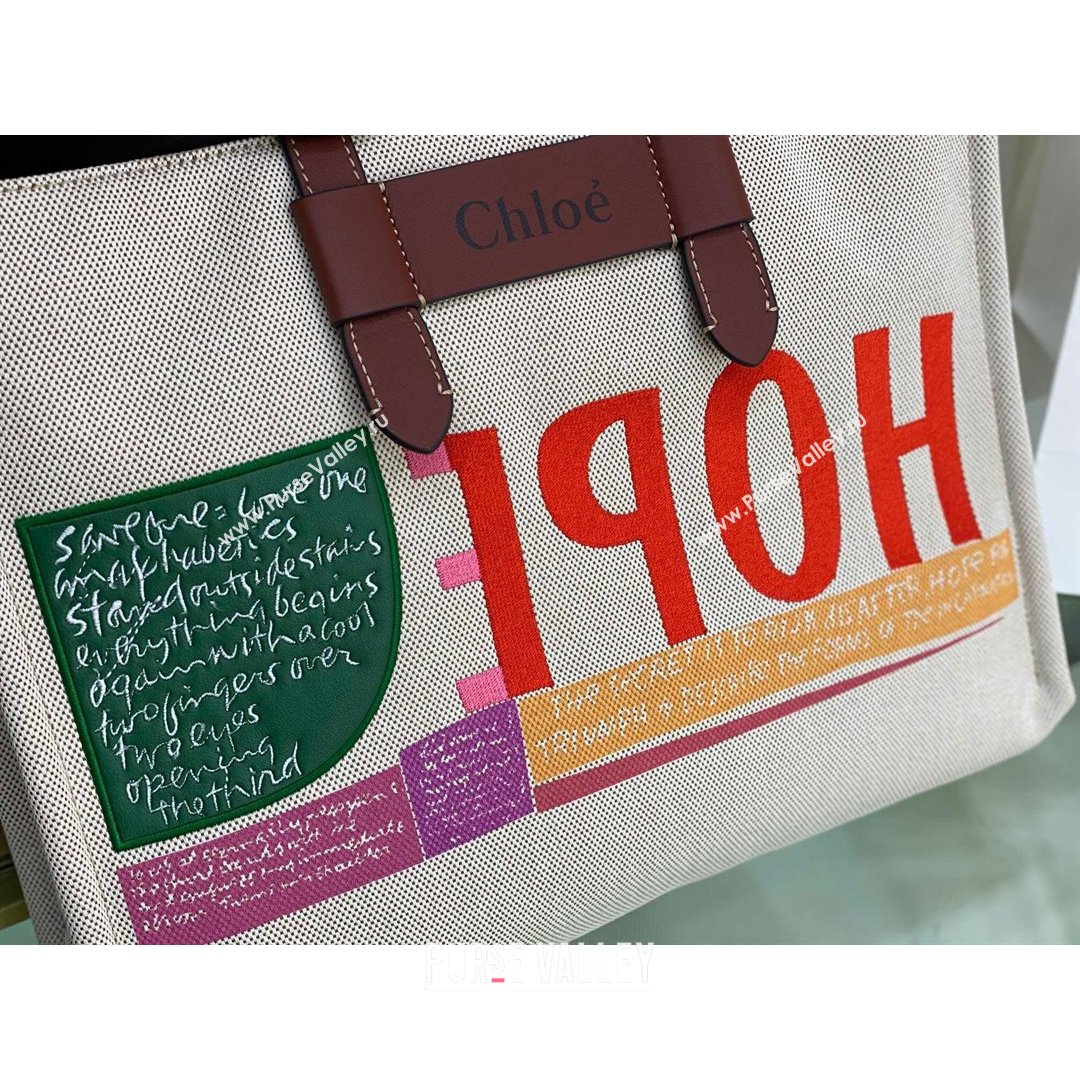 Chloe Medium Corita Ken Canvas Tote bag 2021 (YS-21091334)