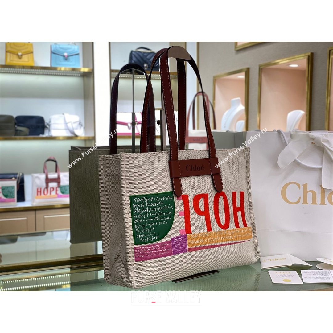 Chloe Medium Corita Ken Canvas Tote bag 2021 (YS-21091334)