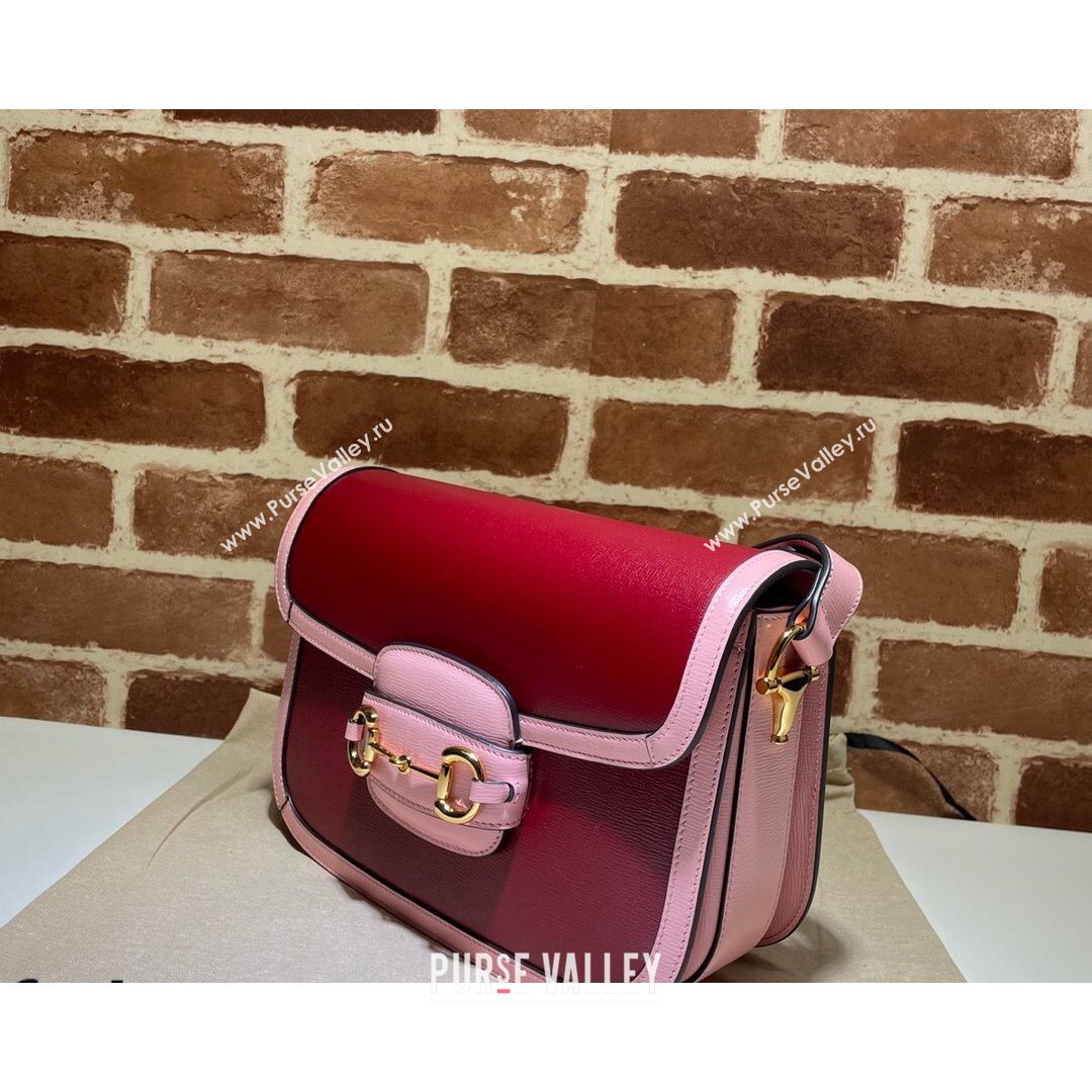 Gucci Horsebit 1955 Shoulder Bag 602204 Ruby Red/Pink 2021 (DLH-21072604)