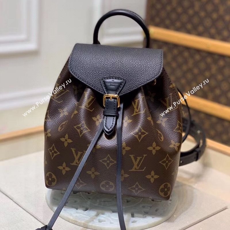 Louis Vuitton Montsouris BB Monogram Canvas Backpack Bag M45516 Black 2024 (KI-240925070)