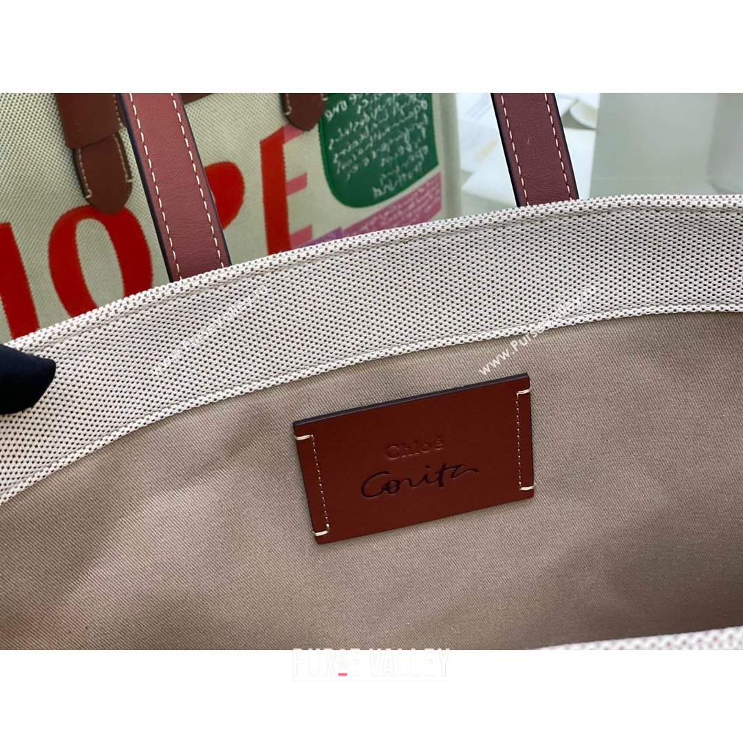 Chloe Medium Corita Ken Canvas Tote bag 2021 (YS-21091334)