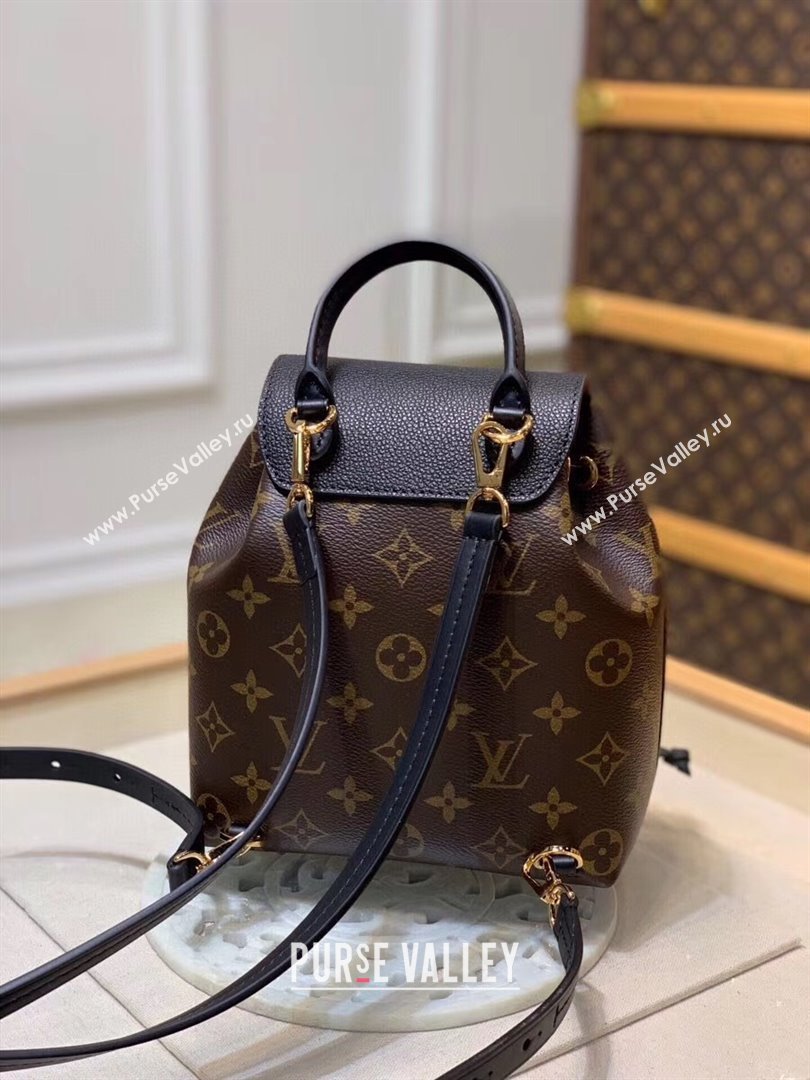 Louis Vuitton Montsouris BB Monogram Canvas Backpack Bag M45516 Black 2024 (KI-240925070)