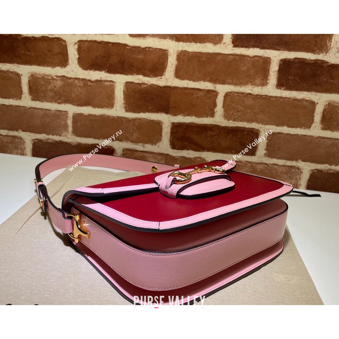 Gucci Horsebit 1955 Shoulder Bag 602204 Ruby Red/Pink 2021 (DLH-21072604)