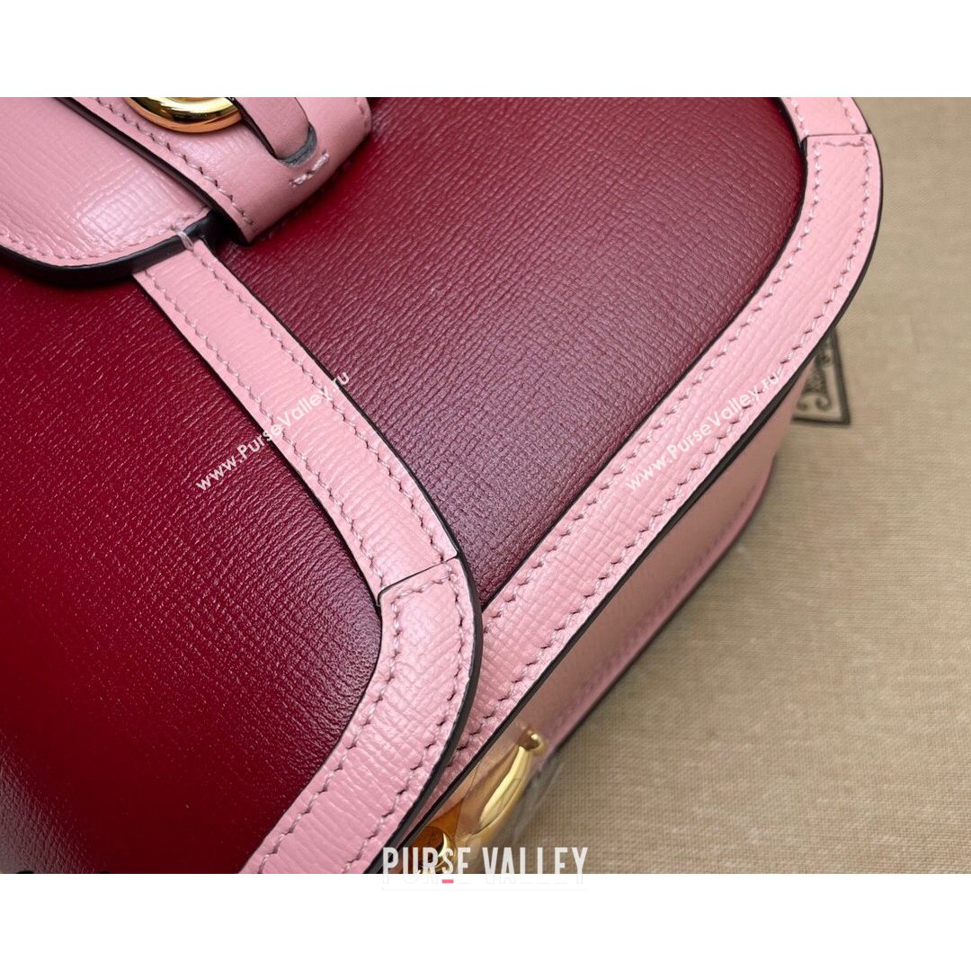 Gucci Horsebit 1955 Shoulder Bag 602204 Ruby Red/Pink 2021 (DLH-21072604)