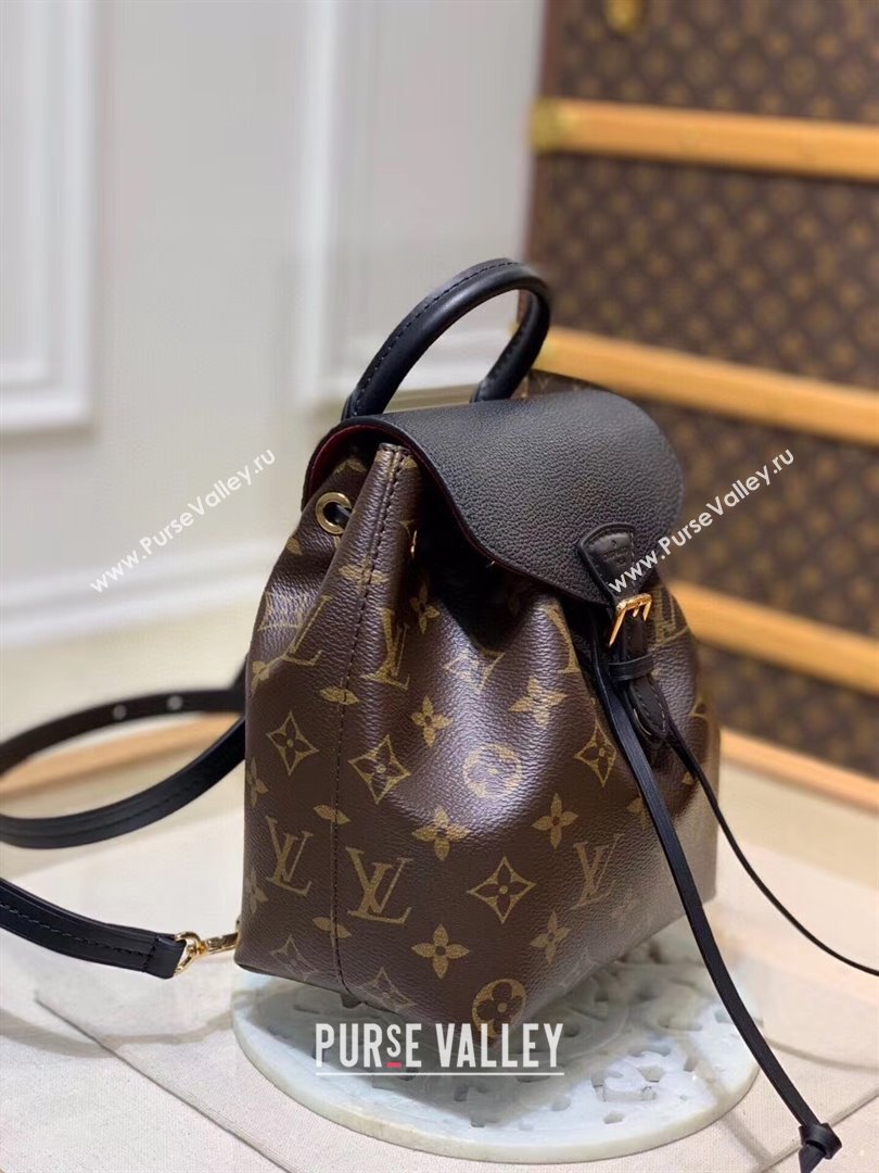 Louis Vuitton Montsouris BB Monogram Canvas Backpack Bag M45516 Black 2024 (KI-240925070)