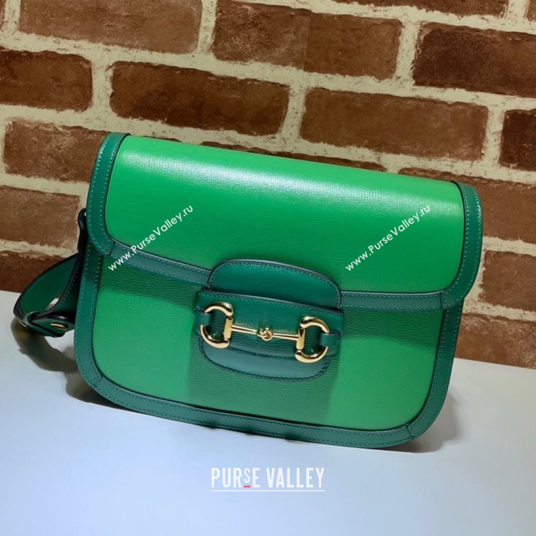 Gucci Horsebit 1955 Shoulder Bag 602204 Bright Green 2021 (DLH-21072605)