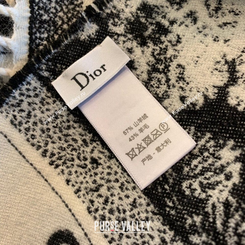 Dior Fierce Blanket in Black Toile de Jouy Cashmere and Wool 2020 (WNS-20111733)