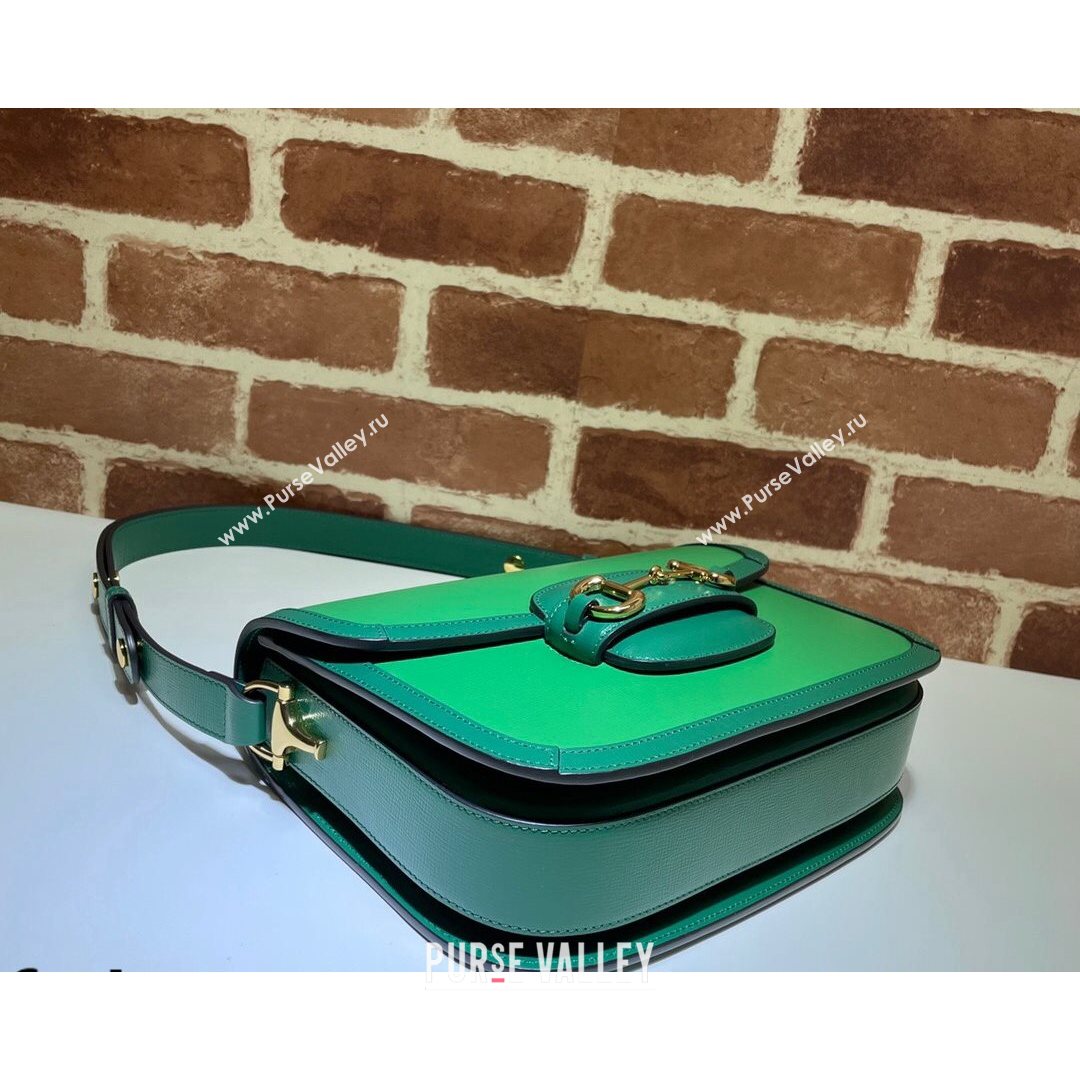 Gucci Horsebit 1955 Shoulder Bag 602204 Bright Green 2021 (DLH-21072605)