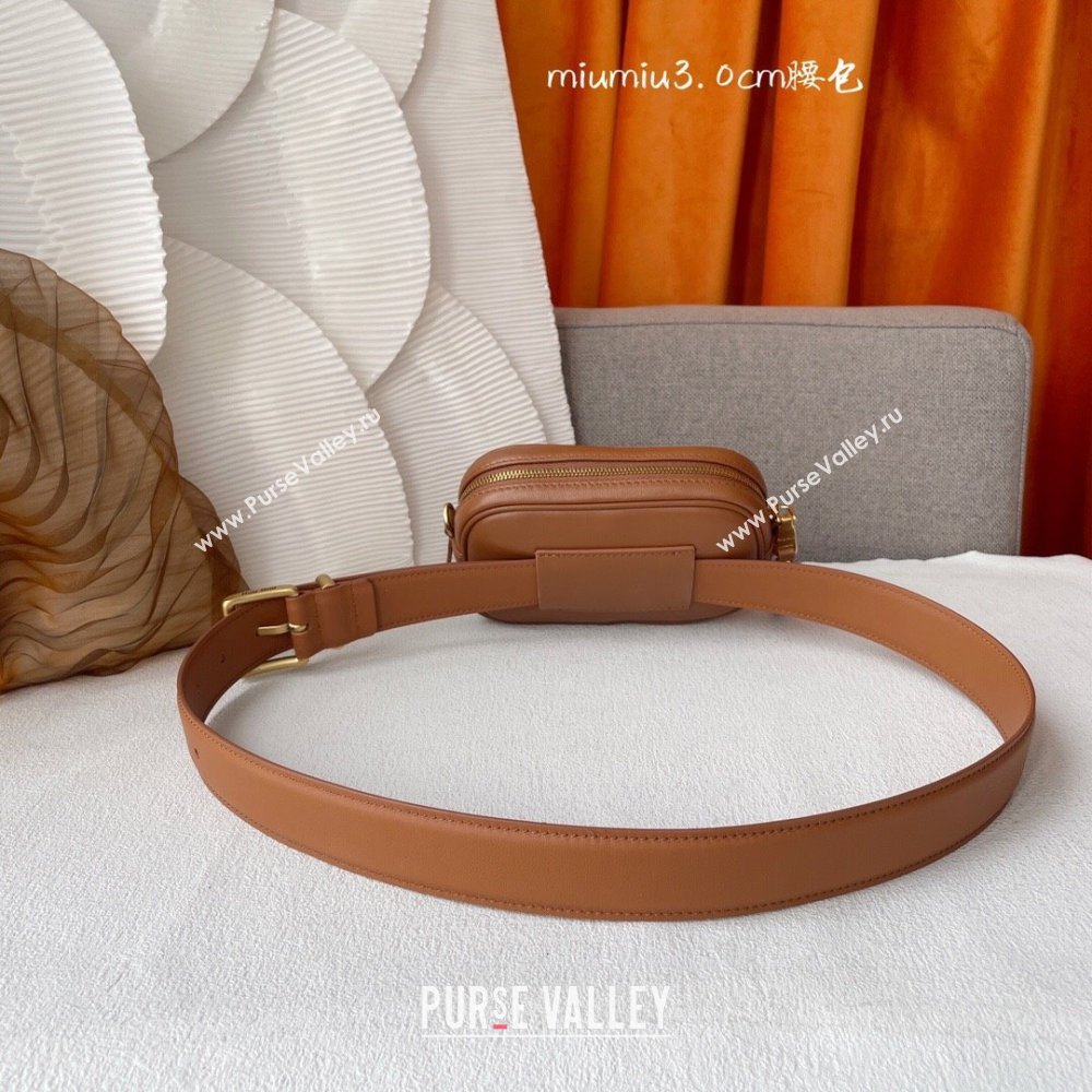 Miu Miu Belt Bag 3cm M62511 Brown 2024 (YANG-24062501)