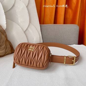 Miu Miu Belt Bag 3cm M62511 Brown 2024 (YANG-24062501)