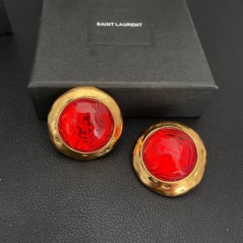 Saint Laurent Clip-on Earrings S0425226 Red 2024 (YF-24042526)