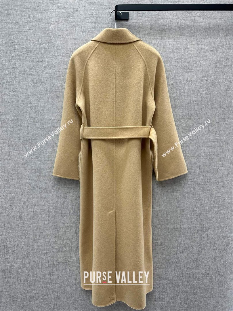 Fendi Coat with Mink Fur Pocket P102315 Brown 2023 (Q-23102315)