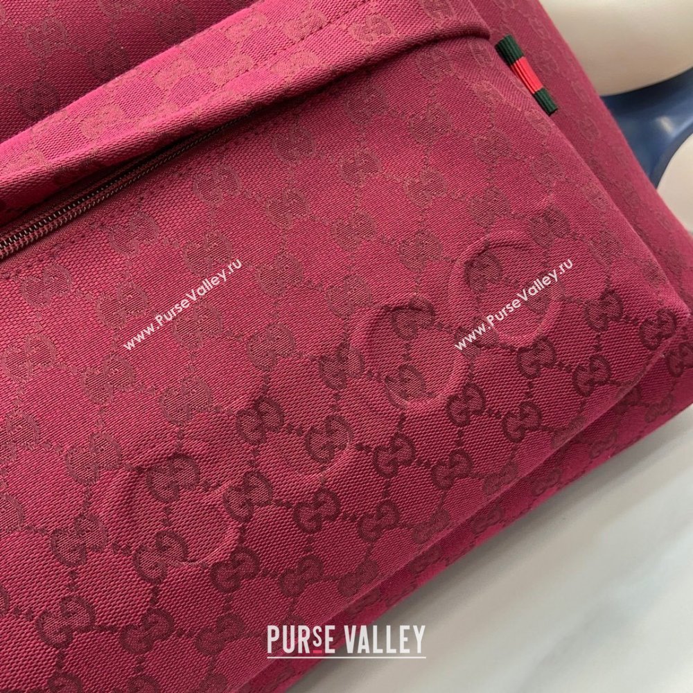 Gucci Large GG Canvas Tote Bag 802166 Rosso Ancora Red 2024 (XLU-24093019)