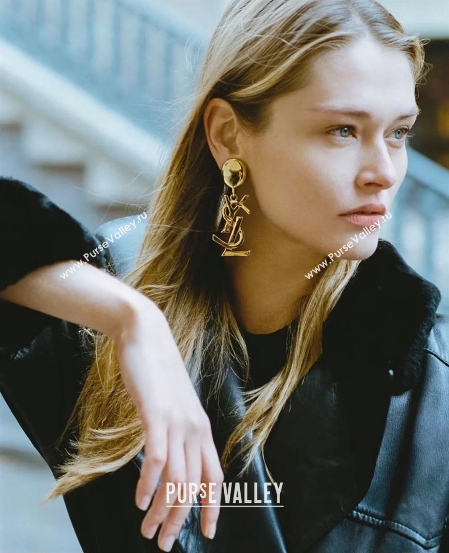 Saint Laurent Clip-on Earrings S042529 Gold 2024 (YF-24042529)