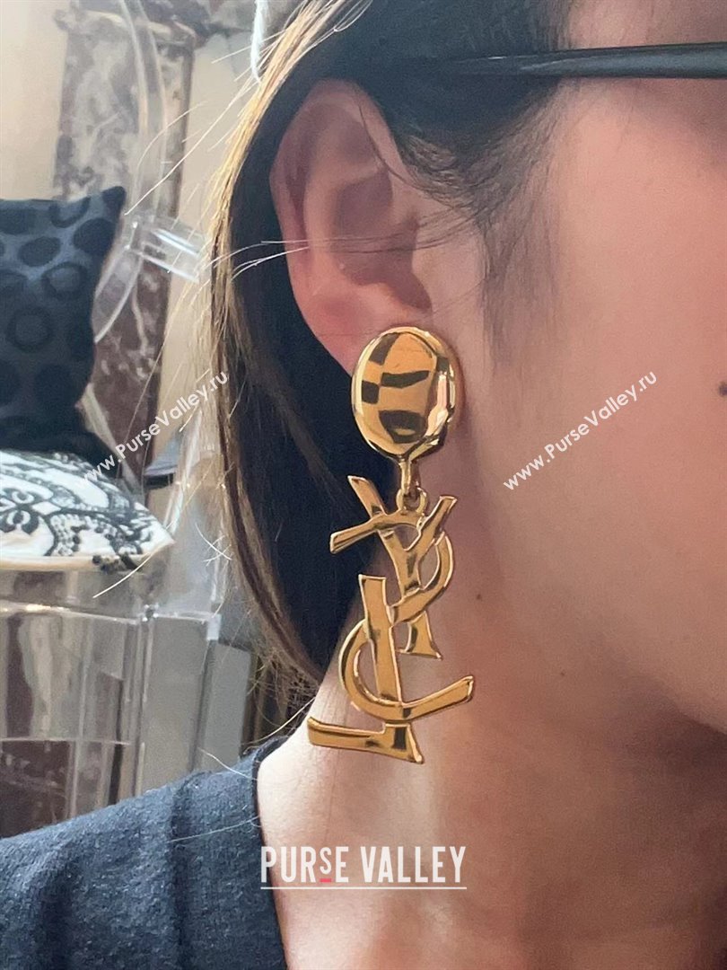 Saint Laurent Clip-on Earrings S042529 Gold 2024 (YF-24042529)