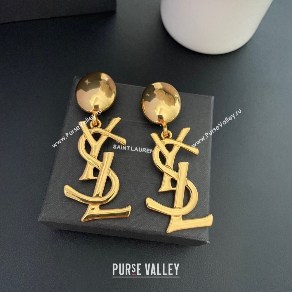 Saint Laurent Clip-on Earrings S042529 Gold 2024 (YF-24042529)