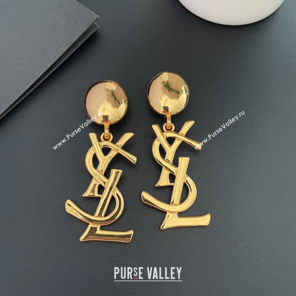 Saint Laurent Clip-on Earrings S042529 Gold 2024 (YF-24042529)
