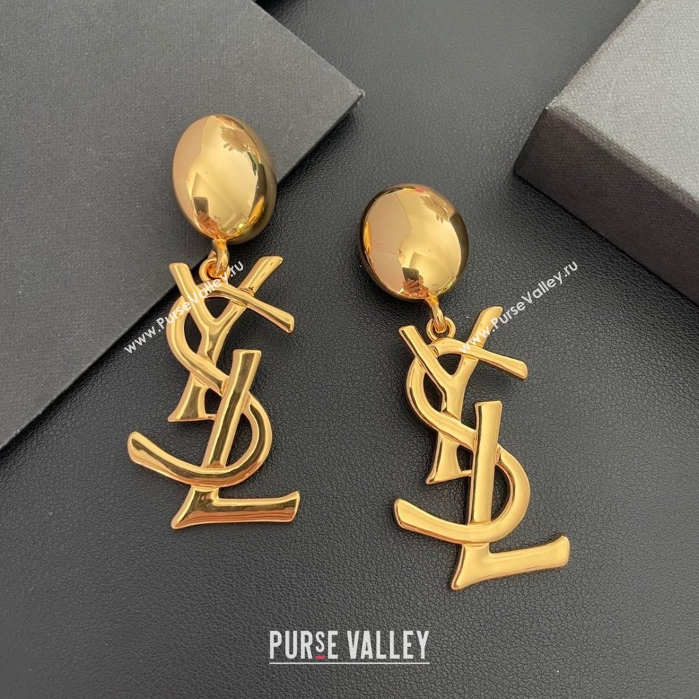 Saint Laurent Clip-on Earrings S042529 Gold 2024 (YF-24042529)