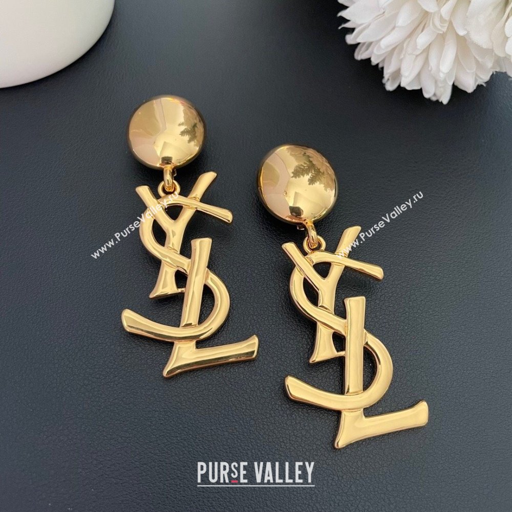 Saint Laurent Clip-on Earrings S042529 Gold 2024 (YF-24042529)