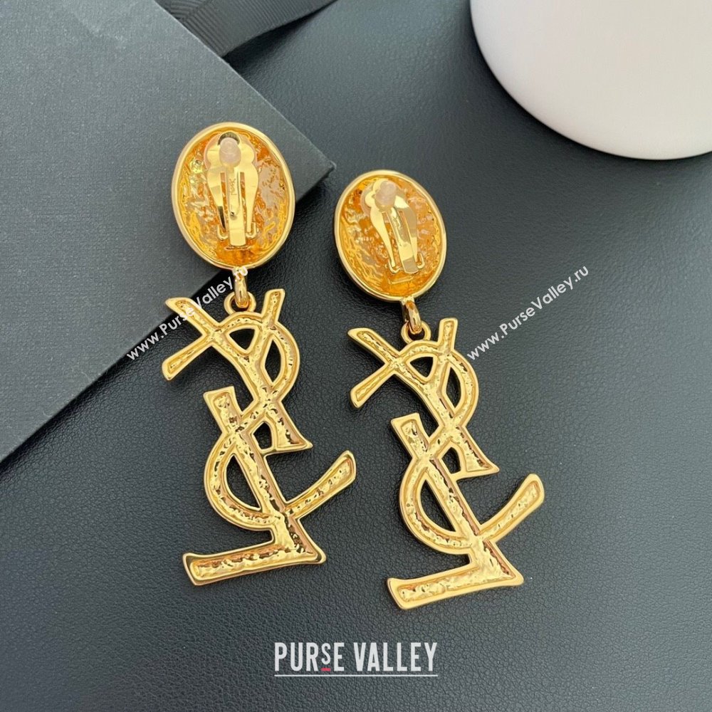 Saint Laurent Clip-on Earrings S042529 Gold 2024 (YF-24042529)