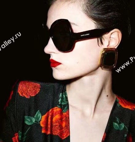 Saint Laurent Clip-on Earrings S042607 Gold/Black 2024 (YF-24042607)