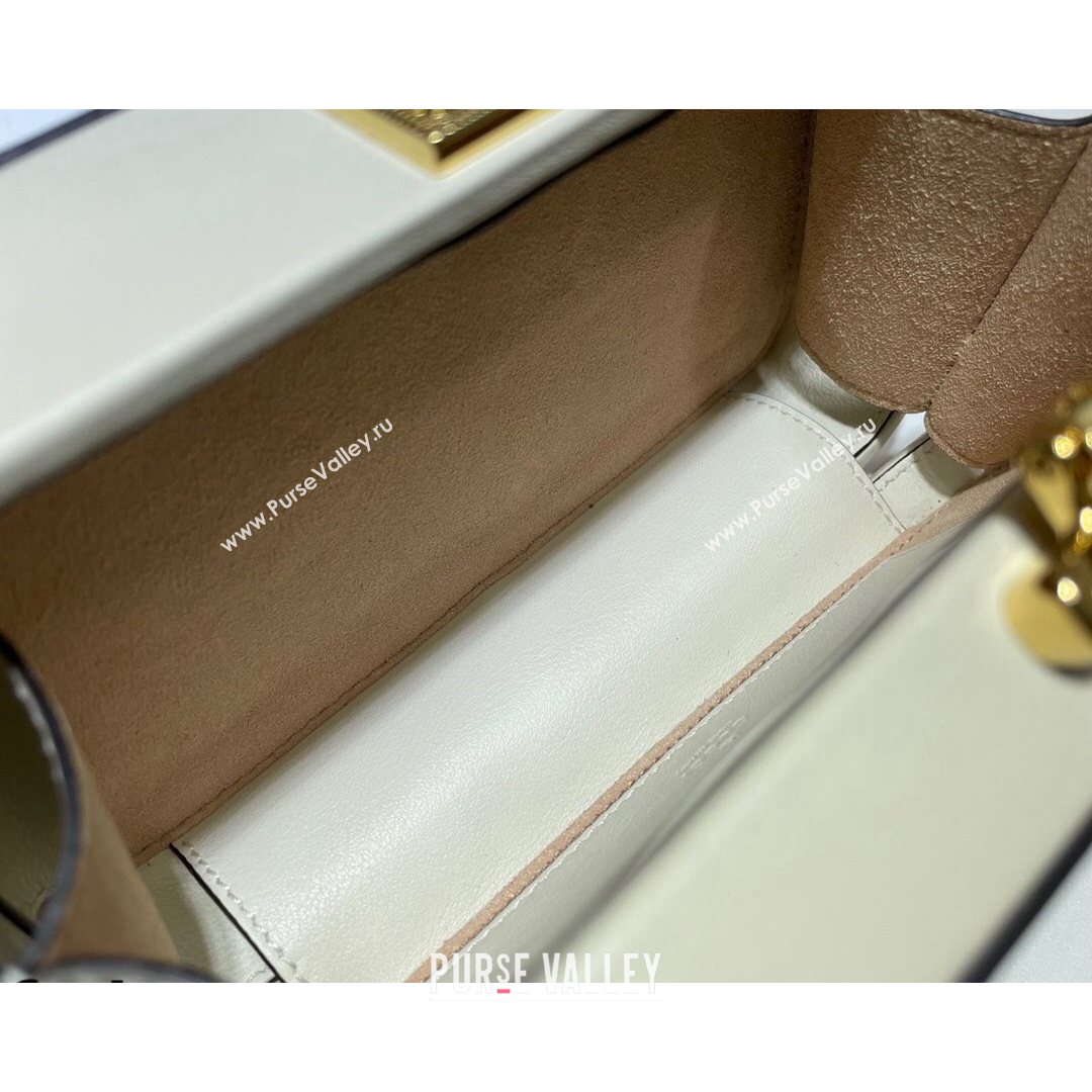 Gucci Leather Interlocking G Mini Bag 658230 White/Red 2021 (DLH-21072616)