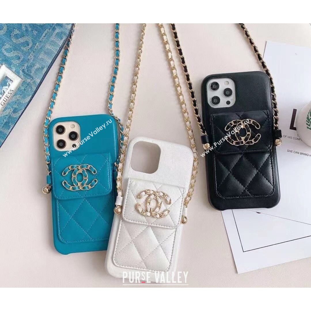 Chanel 19 Pouch iPhone Case Black 2021 (HY-21082314)