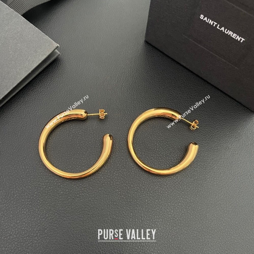 Saint Laurent Hoop Earrings S042533 Gold 2024 (YF-24042533)
