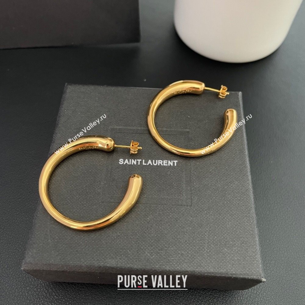Saint Laurent Hoop Earrings S042533 Gold 2024 (YF-24042533)