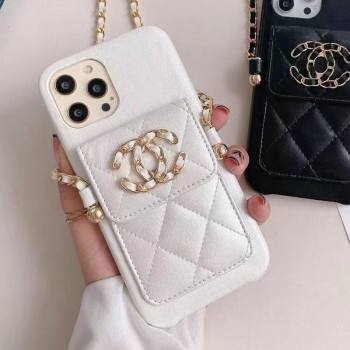 Chanel 19 Pouch iPhone Case White 2021 (HY-21082313)