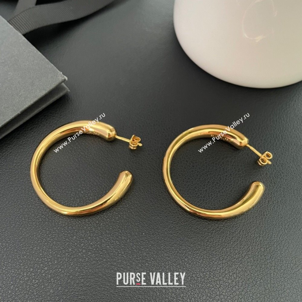 Saint Laurent Hoop Earrings S042533 Gold 2024 (YF-24042533)