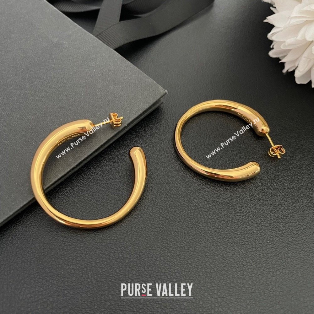 Saint Laurent Hoop Earrings S042533 Gold 2024 (YF-24042533)