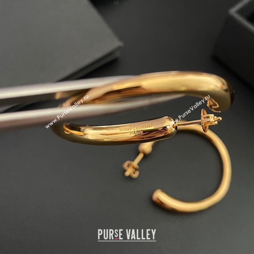 Saint Laurent Hoop Earrings S042533 Gold 2024 (YF-24042533)