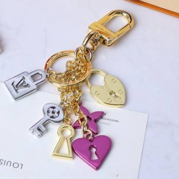Louis Vuitton Heart Bag Charm and Key Holder Gold/Silver/Purple 2021 01 (HY-21082320)