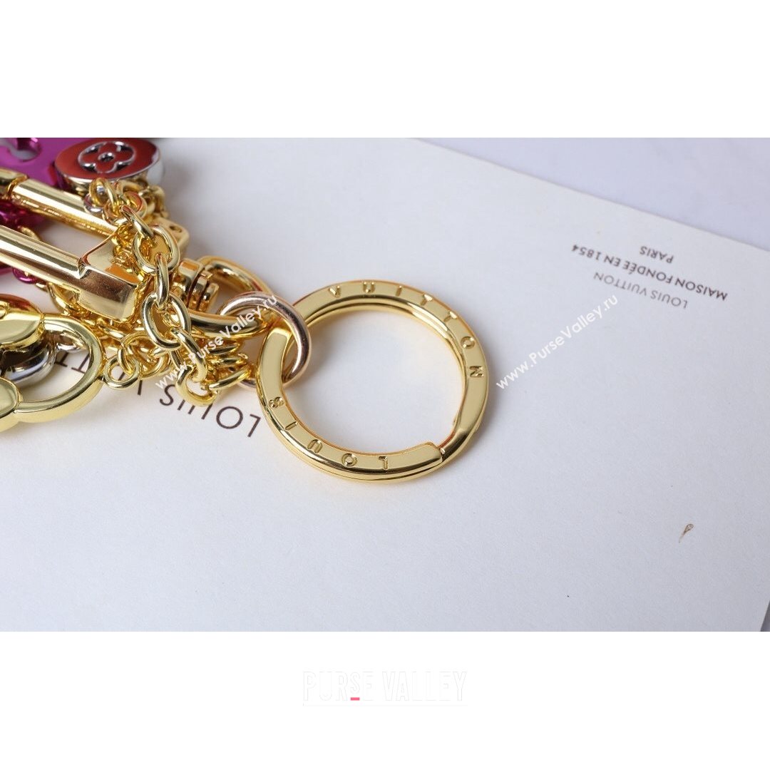 Louis Vuitton Heart Bag Charm and Key Holder Gold/Silver/Purple 2021 01 (HY-21082320)