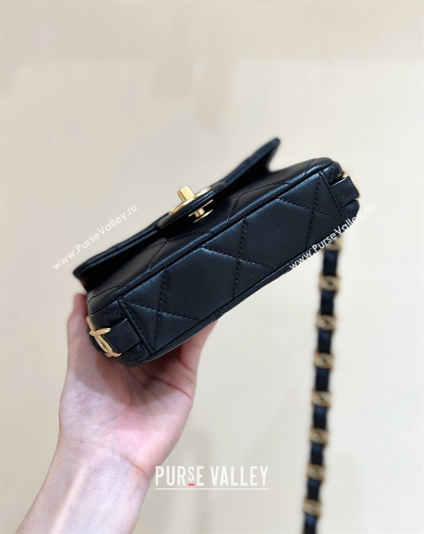 Chanel Lambskin Small Flap Bag with CC Chain AS5175 Black 2024 Top Quality (SHUNY-24112103)